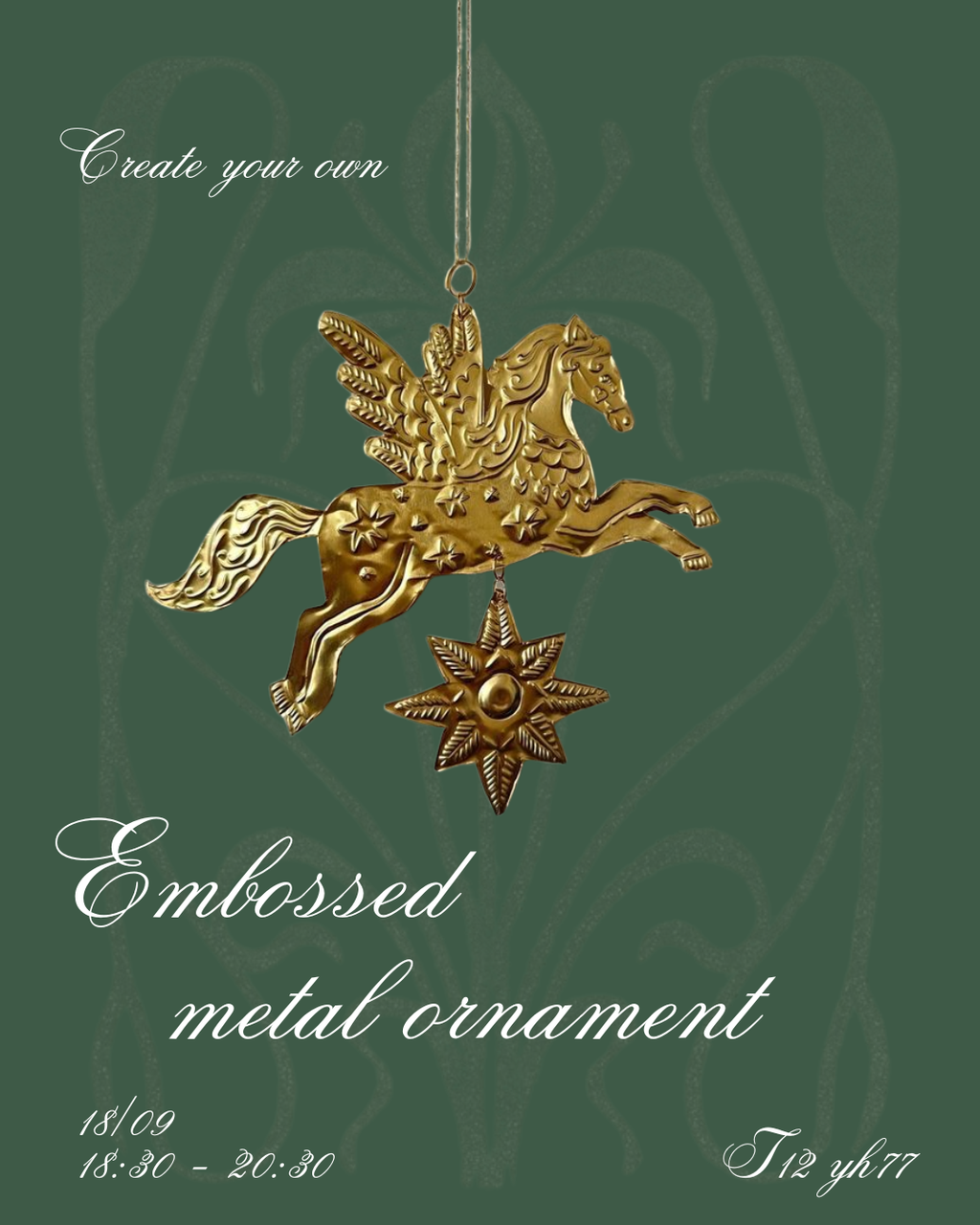 Embossed wall ornament workshop - 18th of Sept, Meades wine bar
