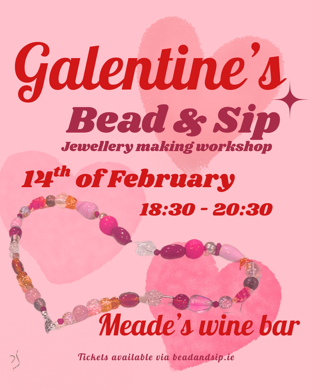 Galentine's Bead and Sip Meade's Wine Bar 14th of February